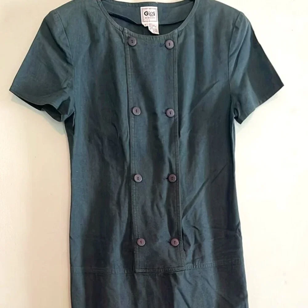 Vintage GiGi by Gillian Linen Blend Lined 80s Dress‎ SZ 6 Lightweight OfficeGirl